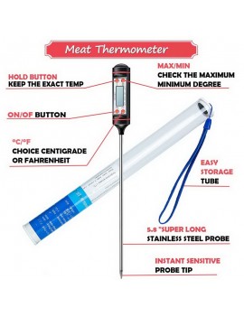 -50-300℃ Digital Food Thermometer Kitchen Cooking BBQ Food Meat Probe Pen