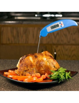 -50℃ - 300℃ Instant Read Folding Cooking Thermometer for Grill BBQ Breakfast Milk Soup Temperature Measurement Kitchen Tool Restaurant Blue