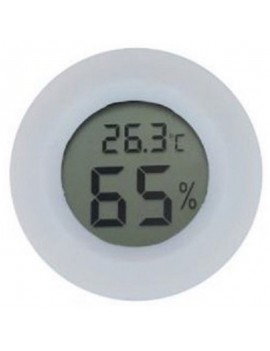 Round LCD Display 2-in-1 Thermometer Hygrometer White