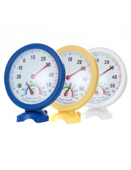 Standing Mini Indoor & Outdoor Thermometer Hygrometer - White