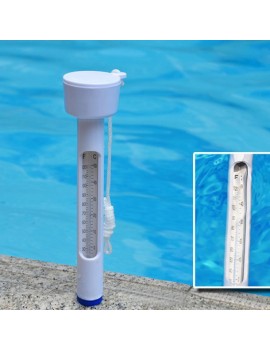0-50℃ Cylindrical Baby Pool/Swimming Pool Floating Thermometer White