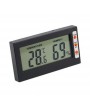 2pcs LCD Display Digital Thermometer Hygrometer with Memory Function Black