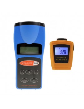 CP-3008 Handheld Ultrasonic Laser Range Finder with Mini Rangefinder Blue & Black & Multi-colored
