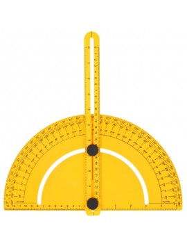 Plastic Protractor Angle Finder Measure Ruler Goniometer Articulating Arms Template Tool for Handymen Builders Craftsmen Inch Metric