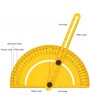 Plastic Protractor Angle Finder Measure Ruler Goniometer Articulating Arms Template Tool for Handymen Builders Craftsmen Inch Metric