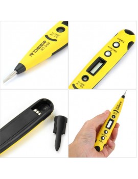 R-DEER RT-D99 Multifunctional Blue Light Digital Display Tester Pen Yellow