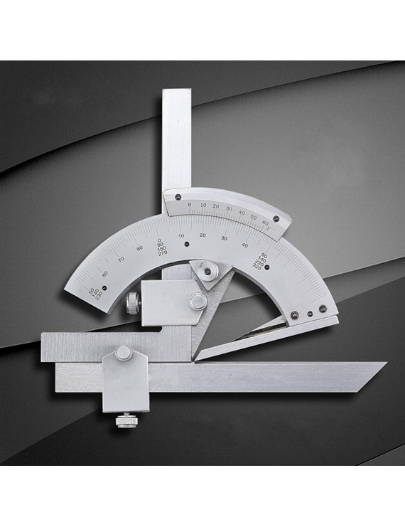 0-320 Degree Precision Angle Measuring Finder Universal Bevel Protractor Silver