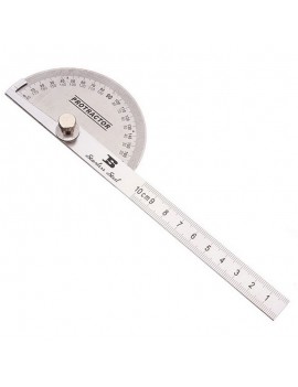 90 x 150mm BOSI BS181809 Protractor Round Head Stainless Steel Measurement Tool Silver
