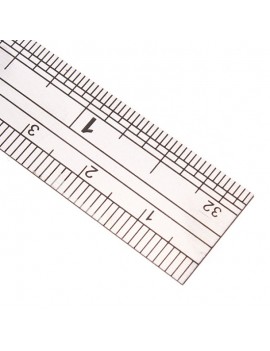 BOSI 30cm Stainless Steel Ruler Standard Imperial & Metric