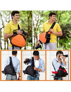 Caden K1 Triangle Shoulder Camera Bag Lite Version - Black