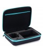 TELESIN Portable PU Carry Case Medium Size Accessory Storage Bag for GoPro 2 / 3 / 4 / SJCAM Xiaomi Yi Action Camera Black & Blue