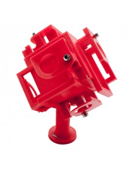 JUSTONE J093 3D Printing 360 Degrees Panoramic View Video Mount Holder for GoPro 3/3 + Red