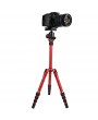 OBO Aluminum Alloy Mini Tripod + Bracket Head Set for Digital SLR Cameras Mini255 + B1 Red