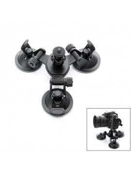 JUSTONE J048-2 3D Printing Car 3-Suction Cup Holder Mount with 1/4" Screw Interface for DSLR Camera/SJ4000/GoPro Black