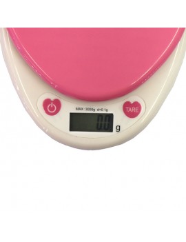 KS-686 3000g/0.1g Heart Shaped Precision Kitchen Baking Herb Scale Pink