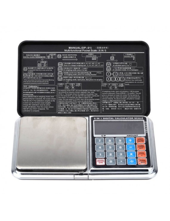 1kg/0.1g Multifunctional Mini Digital Pocket Scale Portable Calculator Weighing Tool Black