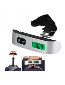 Mini 50kg Capacity Hand Carry Luggage Scale Green Backlit LCD