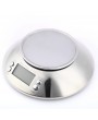 5kg/1g LCD Stainless Steel Kitchen Scale with Clock Temperature Silver