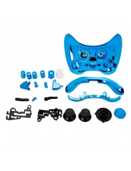 Wireless Controller Full Housing Shell Case for Xbox 360 Controller Plating Blue