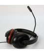 Deluxe Wired Stereo Headset for PS4 & Cellphone Black & Orange