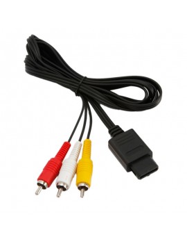 72" Video Cord AV Cable for Nintendo GameCube N64 Black