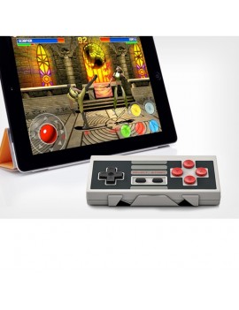 Gaming Classic Bluetooth USB Controller for NES30 Gray Black & Red Keypad
