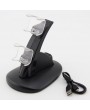 Dual-Slot Mini Charging Dock Stand for PS4 Controller Black