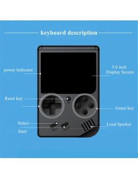 Video Game Console 8 Bit Retro Mini Pocket Handheld Game Player Built-in 168 Classic Games - Black