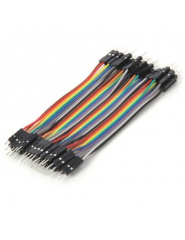 40pcs 10CM DuPont Male to Male Jumper Wires Cables Colorful