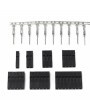 310pcs 2.54mm Male Female Dupont Wire Jumper with Header Connector Housing Kit Black & Silver