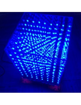 8x8x8 Cube 3D Light Square Blue LED Electronic DIY Kit w/ Unwelded PCB Board + Fog Blue Square Lamp