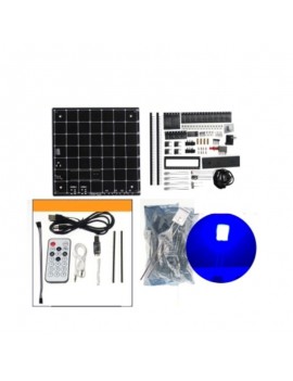 8x8x8 Cube 3D Light Square Blue LED Electronic DIY Kit w/ Unwelded PCB Board + Fog Blue Square Lamp