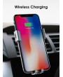 FC01 Wireless Charger Car Mount Qi Wireless Charger Fast Quick Charging Car Phone Holder Mini Poratble Adjustable Charger for Samsung iPhone Xiaomi