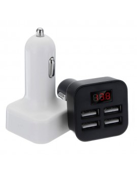 Quick Car Charger With 4 USB Port 5V 3.1A With LED Display Fast Charging Travel Charger Adapter Charger For iPhone Samsung Huawei iPad Tablet Camera