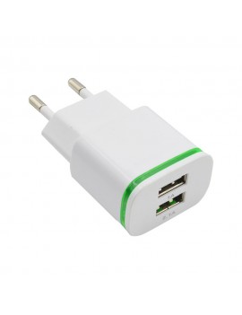2 Port USB Charger Universal Travel Adapter 5V 2.1A Wall Portable EU Plug Charger for iPhone Android
