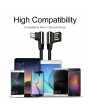 L Type Micro USB Data Cable TPE Fabric Braided Fast Charge Stable Data Transmission Charging Cable for Android Samsung Nokia Sony Huawei