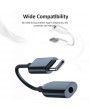 Audio Adapter Cable Type-C to 3.5mm Jack Cable Music Player Audio Converter Connector Cord Compatible with Samsung Oneplus Xiaomi Huawei Type C Smart Phone