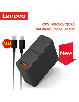 Lenovo USB Power Adapter 65W QC3.0 Notebook Laptop Phone Charger